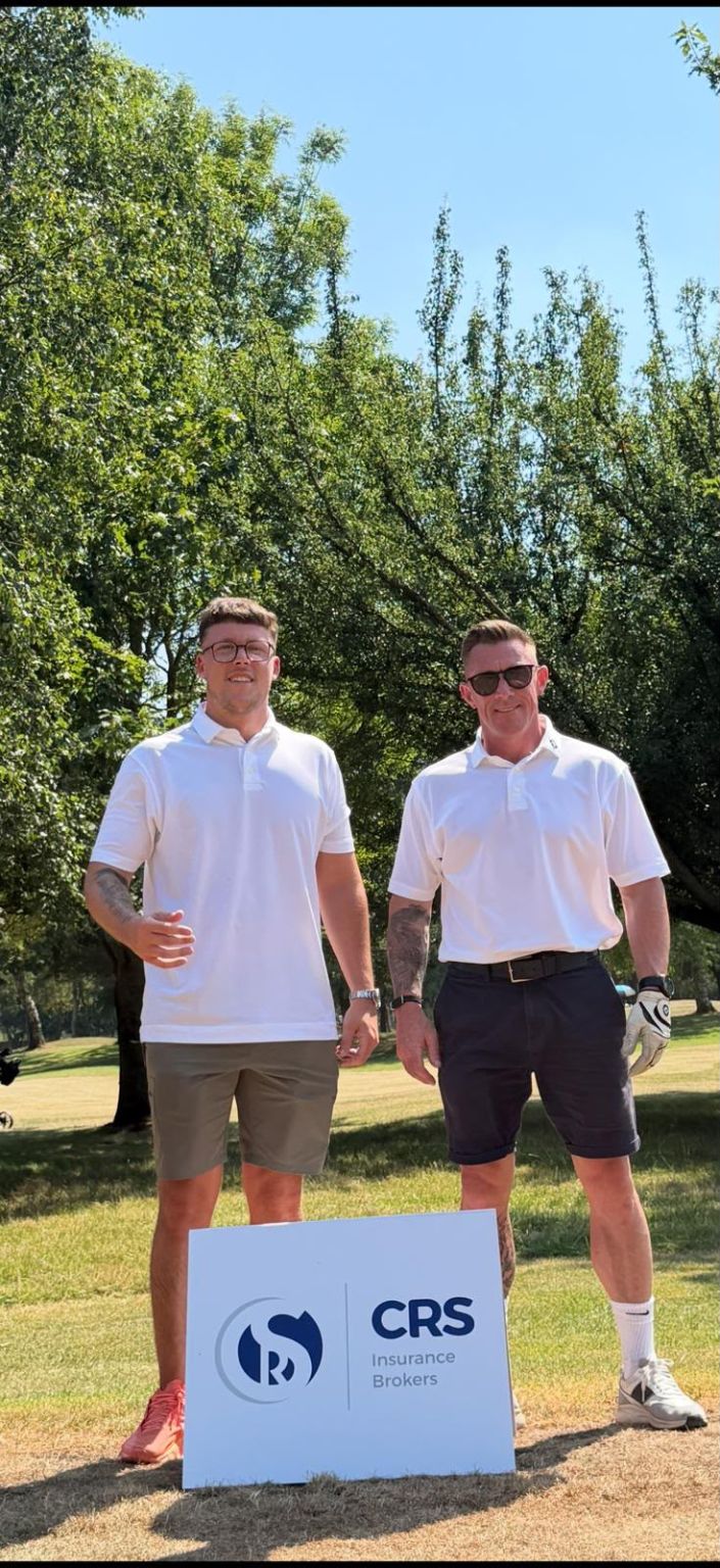 Two of the CRS team at the Cobblers Golf Day, Northampton